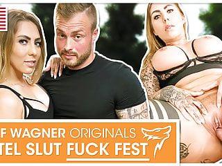 Pornodreh im Hotel deutsche Milf Mia Magma bläst einen deutschen Schwanz